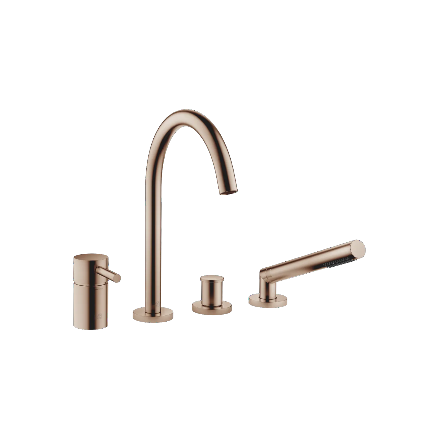 Dornbracht META Wannen-Vierlochbatterie für Wannenrand- bzw. Fliesenrandmontage - Bronze gebürstet