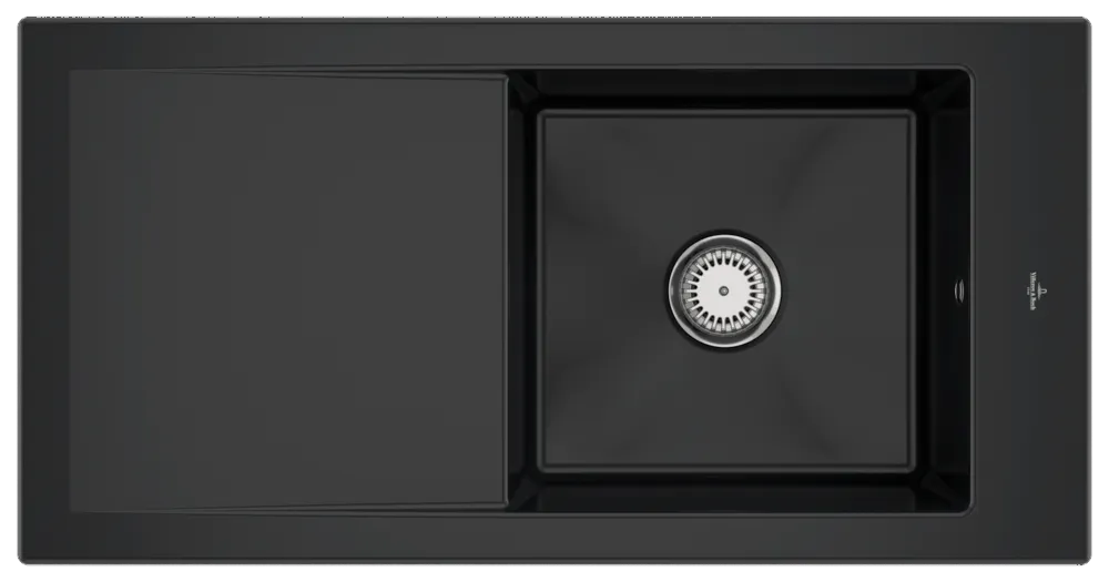 Villeroy & Boch Einbau-Küchenspülbecken „Timeline“ 60 1000 × 510 × 220 mm in Pure Black Villeroy & Boch Einbau-Küchenspülbecken „Timeline“ 60 1000 × 510 × 220 mm in Pure Black