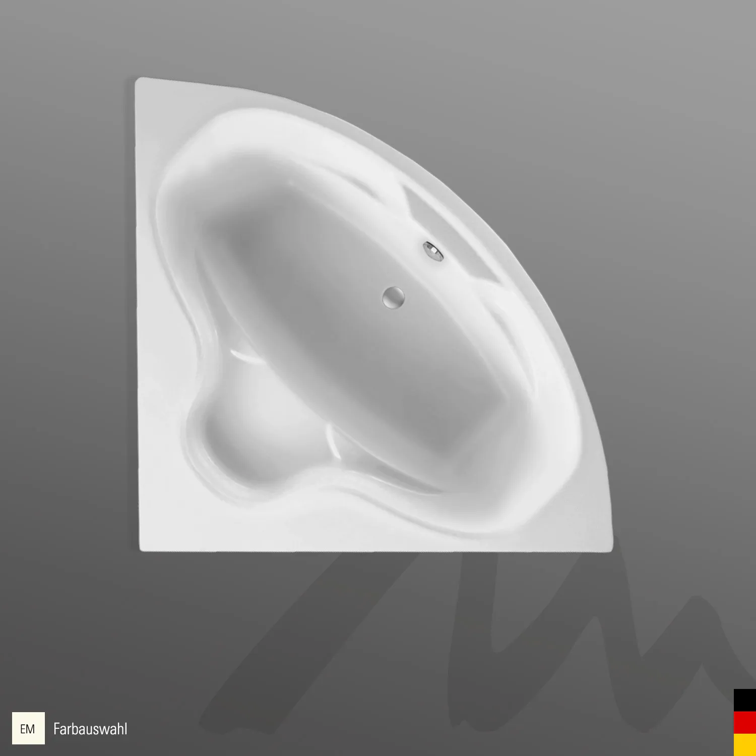Mauersberger Acryl-Badewanne optica 150⁄150 1500x1500x460, Farbgruppe: 3 Mauersberger Acryl-Badewanne optica 150⁄150 1500x1500x460, Farbgruppe: 3