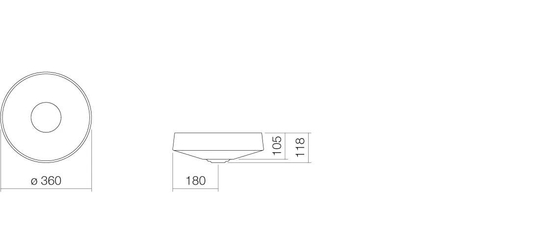 Waschbecken 360 × 118 mm in Dark Iron Waschbecken 360 × 118 mm in Dark Iron
