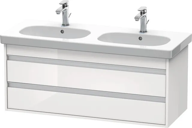 Duravit Waschtischunterschrank wandhängend „Ketho“ 115 × 48 × 45,5 cm Weiß Hochglanz Duravit Waschtischunterschrank wandhängend „Ketho“ 115 × 48 × 45,5 cm Weiß Hochglanz