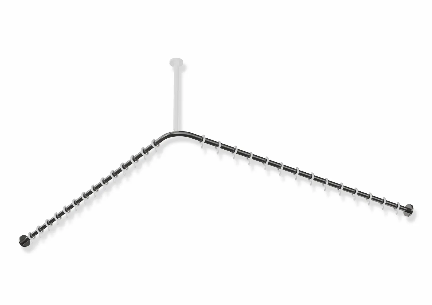 Vorhangstange des Systems 900, Edelstahl, PVD, Achsmaß 1487 x 1487 mm, kürzbar, D: 25 mm, mit 28 Vorhangringen aus POM, in Farbe CK (messing glänzend) Vorhangstange des Systems 900, Edelstahl, PVD, Achsmaß 1487 x 1487 mm, kürzbar, D: 25 mm, mit 28 Vorhangringen aus POM, in Farbe CK (messing glänzend)