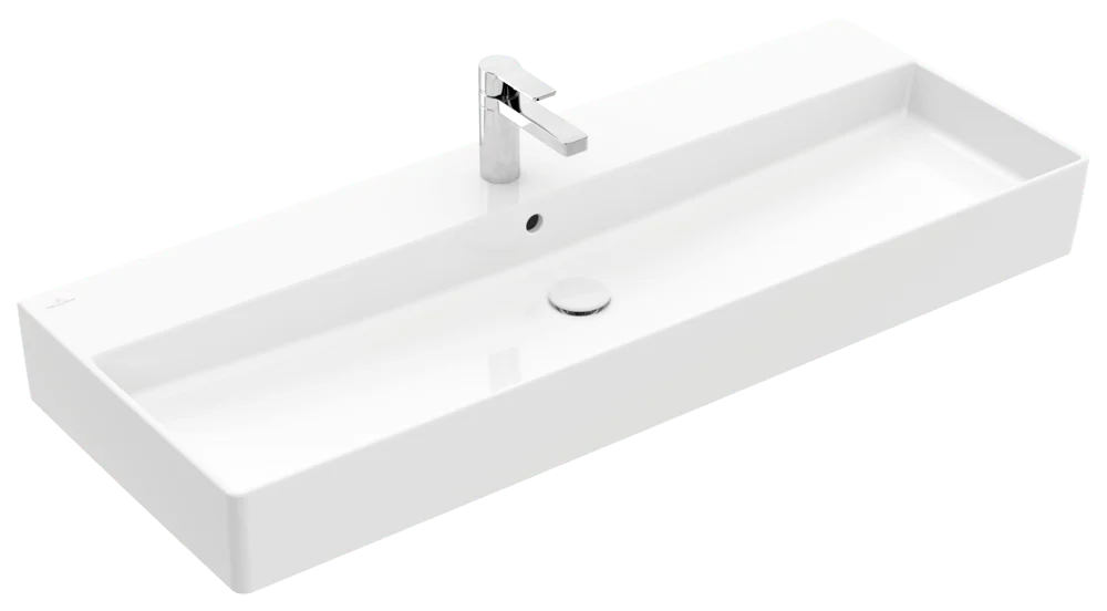 Villeroy & Boch Memento 2.0 Waschbecken TitanCeram 1200x470mm Rechteck Weiß Alpin Villeroy & Boch Memento 2.0 Waschbecken TitanCeram 1200x470mm Rechteck Weiß Alpin