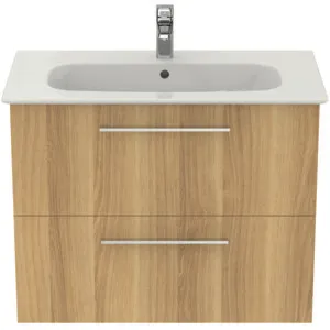 Möbelpaket i.life A mit Waschtisch 80cm und Unterschrank mit chrom Griff Weiß matt