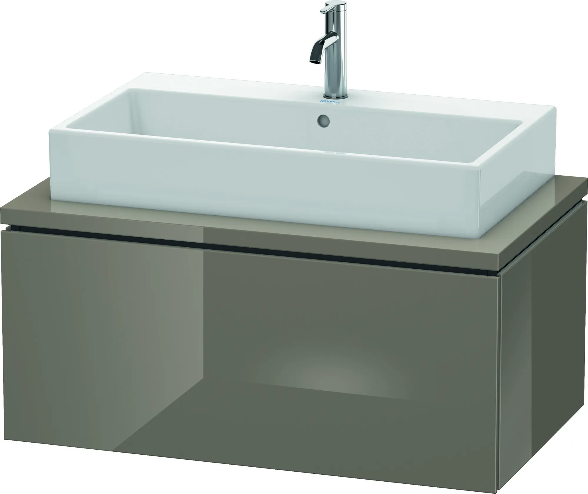 Duravit Waschtischunterschrank wandhängend „L-Cube“ 92 × 40 × 54,7 cm Flannel Grey Hochglanz Duravit Waschtischunterschrank wandhängend „L-Cube“ 92 × 40 × 54,7 cm Flannel Grey Hochglanz