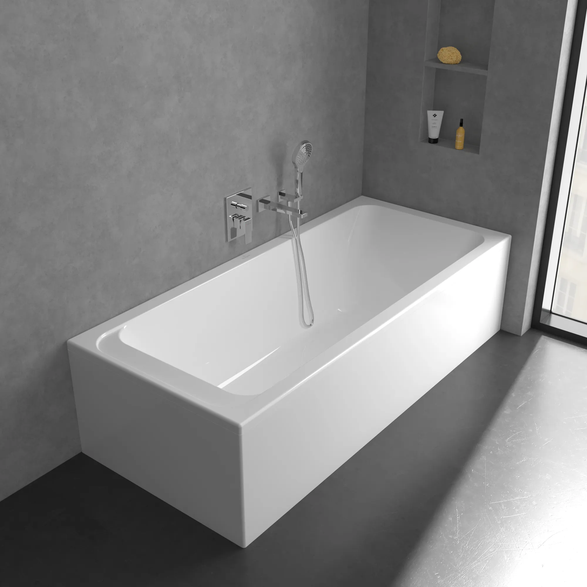 Einhand-Unterputz-Armatur „Architectura Square“ 5,4 cm in Chrom Einhand-Unterputz-Armatur „Architectura Square“ 5,4 cm in Chrom