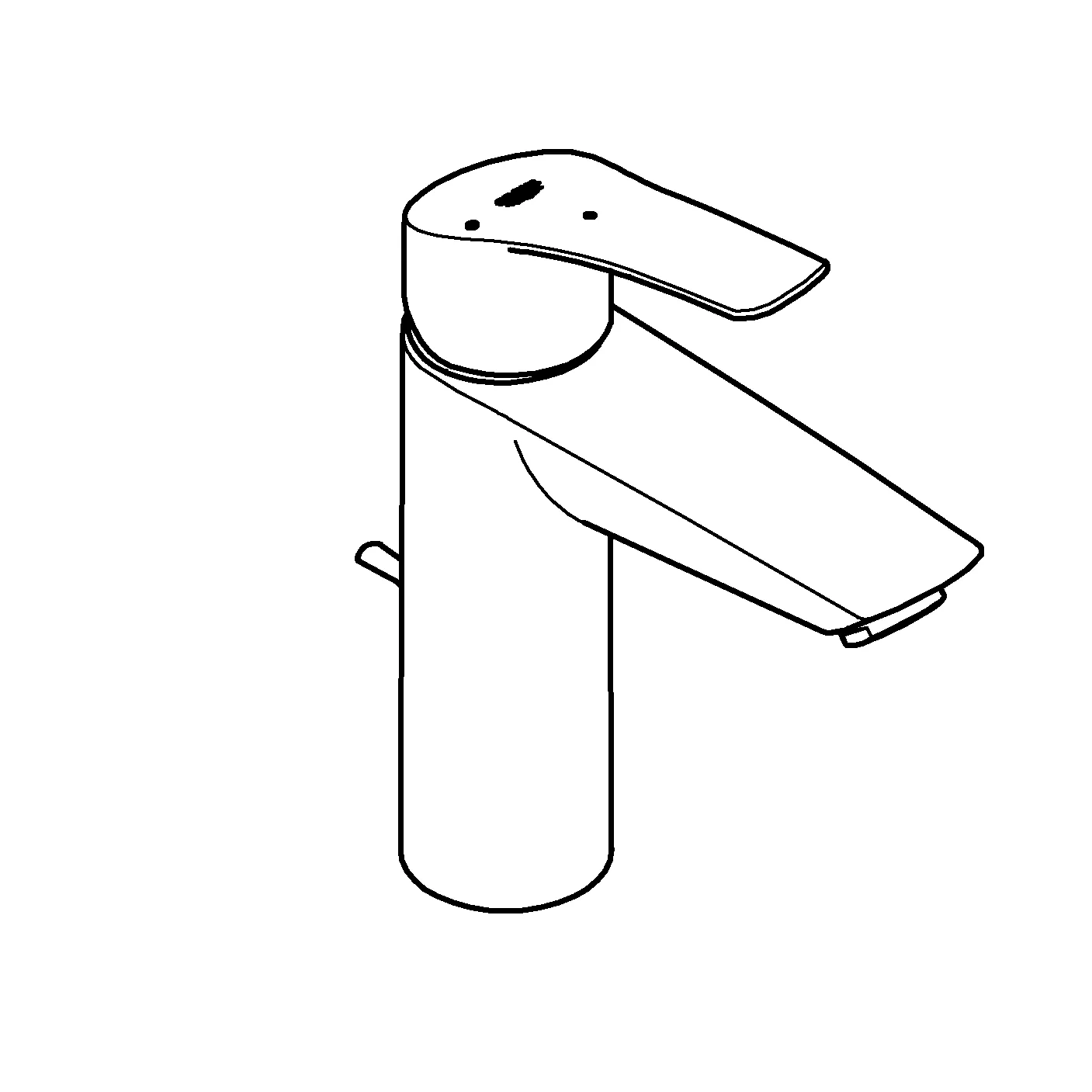 Einhand-Waschtischbatterie Eurosmart 23393_3, M-Size, Energie-Spar-Funktion Mittelstellung kalt, Einlochmontage, Temperaturbegrenzer, Zugstangen-Ablaufgarnitur, chrom Einhand-Waschtischbatterie Eurosmart 23393_3, M-Size, Energie-Spar-Funktion Mittelstellung kalt, Einlochmontage, Temperaturbegrenzer, Zugstangen-Ablaufgarnitur, chrom