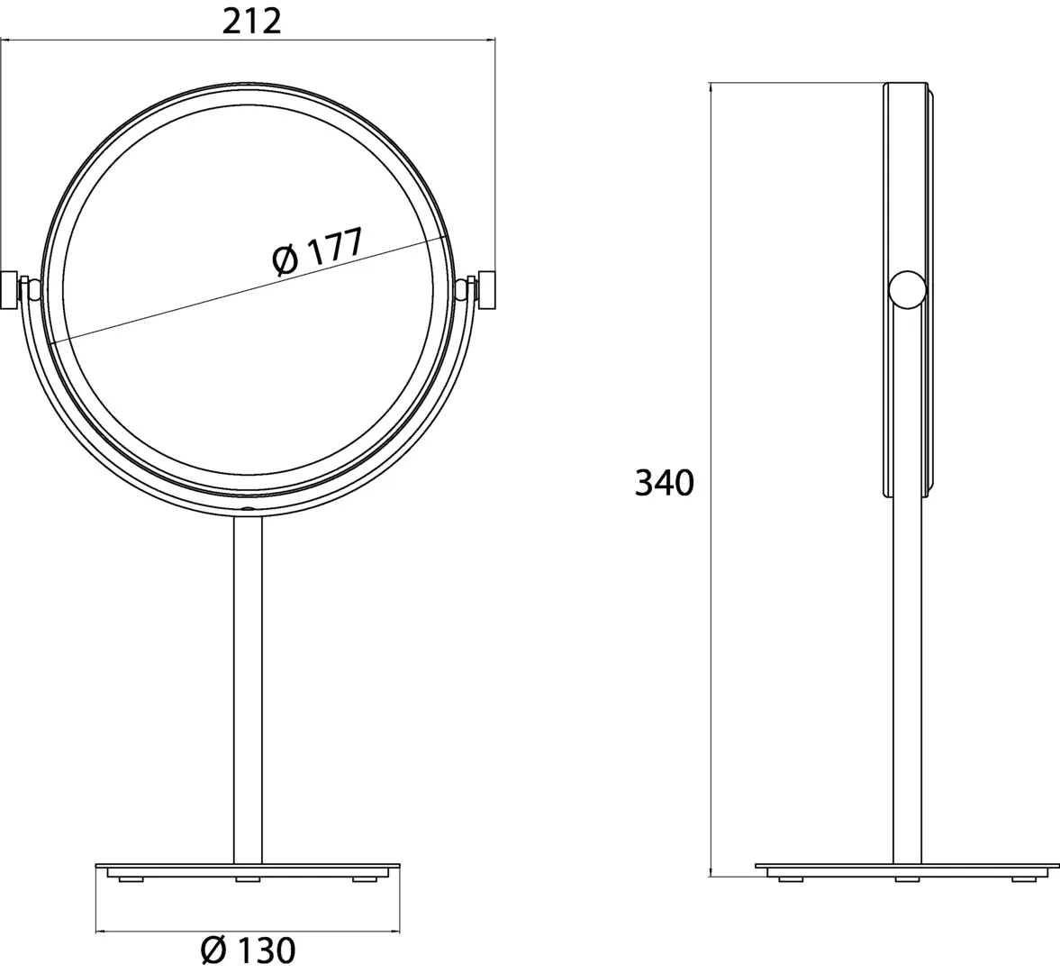 emco Kosmetikspiegel „pure“ Rund in chrom emco Kosmetikspiegel „pure“ Rund in chrom