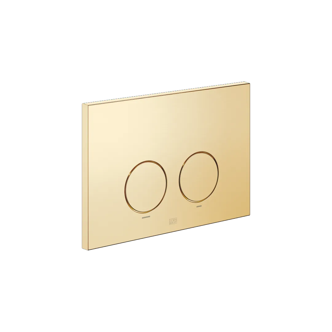 Dornbracht Betätigungsplatte für WC-UP-Spülkasten Geberit Sigma, rund, Messing gebürstet (23kt Gold), 169 x 246 x 12 mm Dornbracht Betätigungsplatte für WC-UP-Spülkasten Geberit Sigma, rund, Messing gebürstet (23kt Gold), 169 x 246 x 12 mm