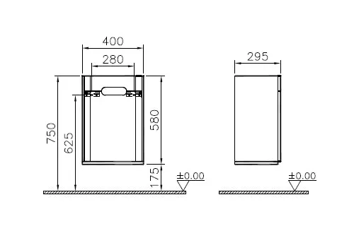 Sento Halbhochschrank 40 x 58 cm 1 Tür Türanschlag rechts Weiß Matt Sento Halbhochschrank 40 x 58 cm 1 Tür Türanschlag rechts Weiß Matt