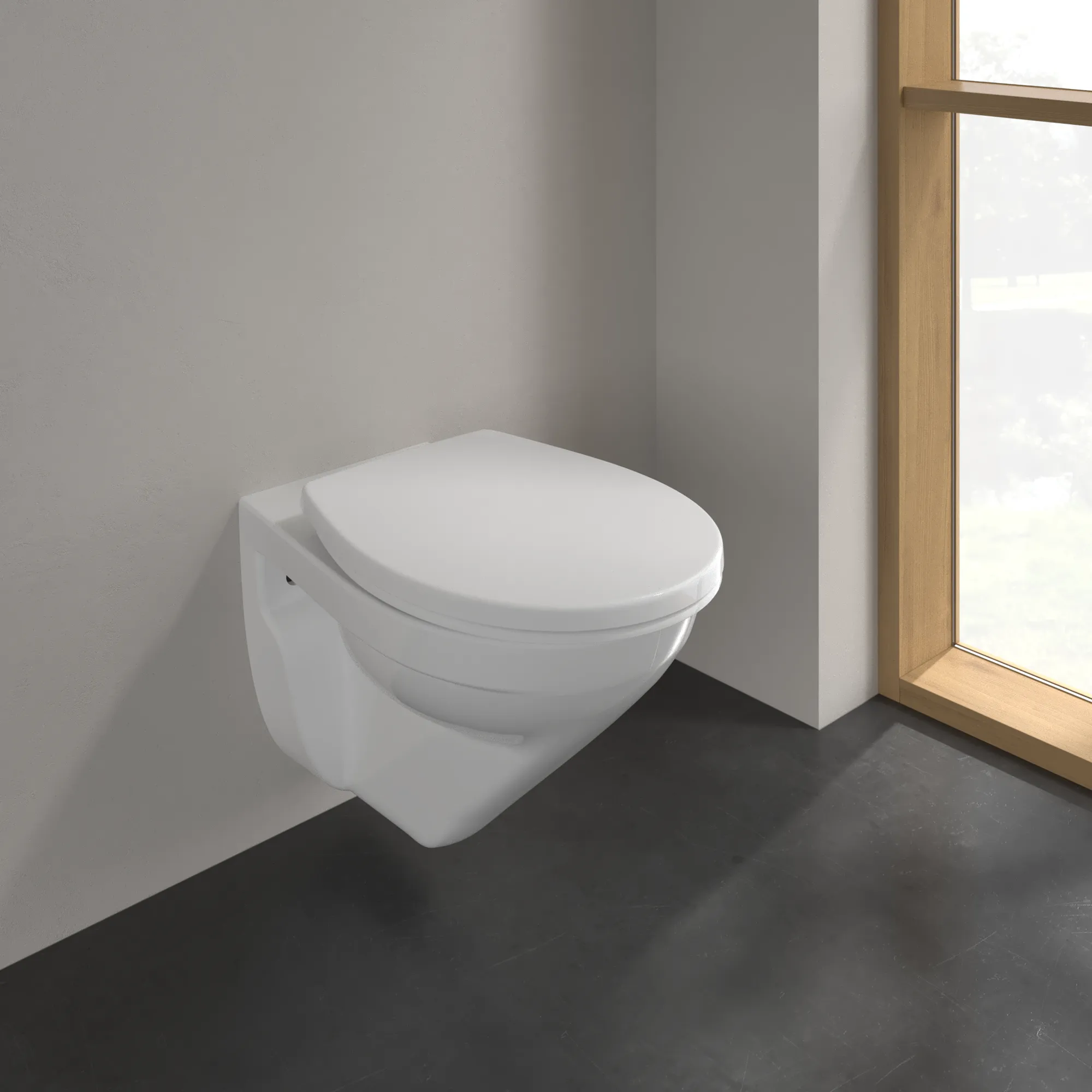 Wand-Tiefspül-WC Combi-Pack DirectFlush „O.novo“ 36 × 36 × 54 cm ohne Spülrand