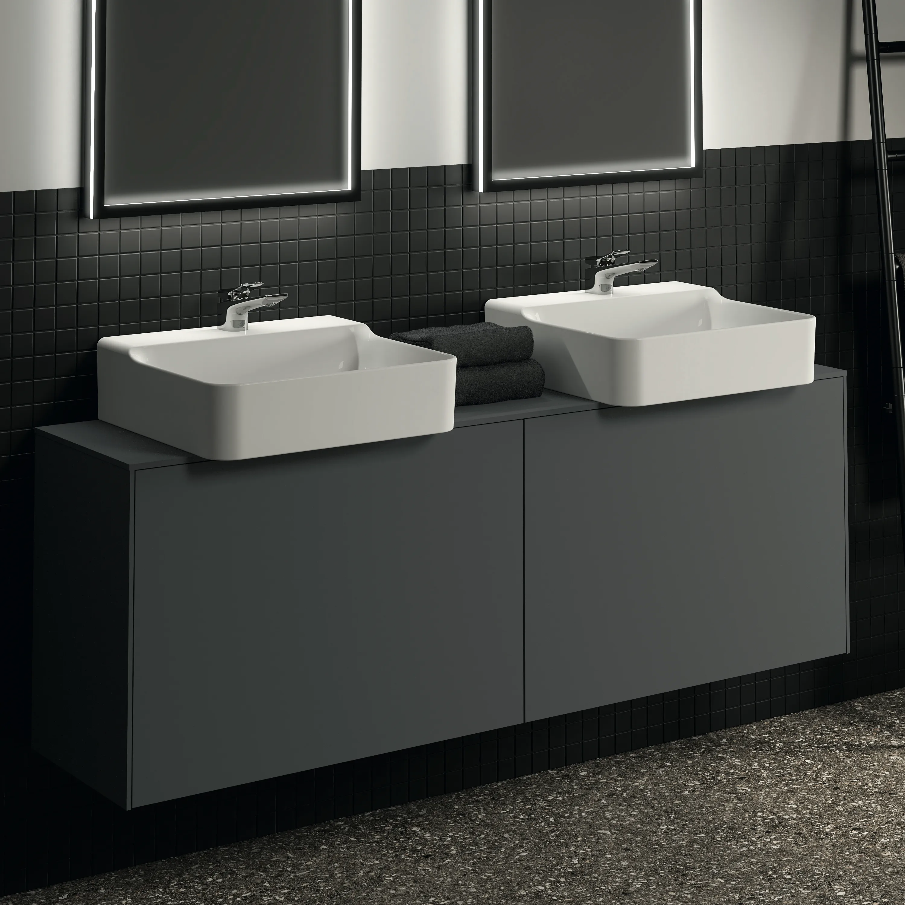 Ideal Standard Waschtischunterschrank Conca, 2 Auszüge, anthrazit
