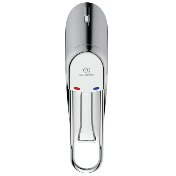 Waschtischarmatur Ceramix Blue, mit Bügelgriff, mit Ablaufgarnitur, mit CU-Rohren, Ausladung 135mm, Chrom Waschtischarmatur Ceramix Blue, mit Bügelgriff, mit Ablaufgarnitur, mit CU-Rohren, Ausladung 135mm, Chrom