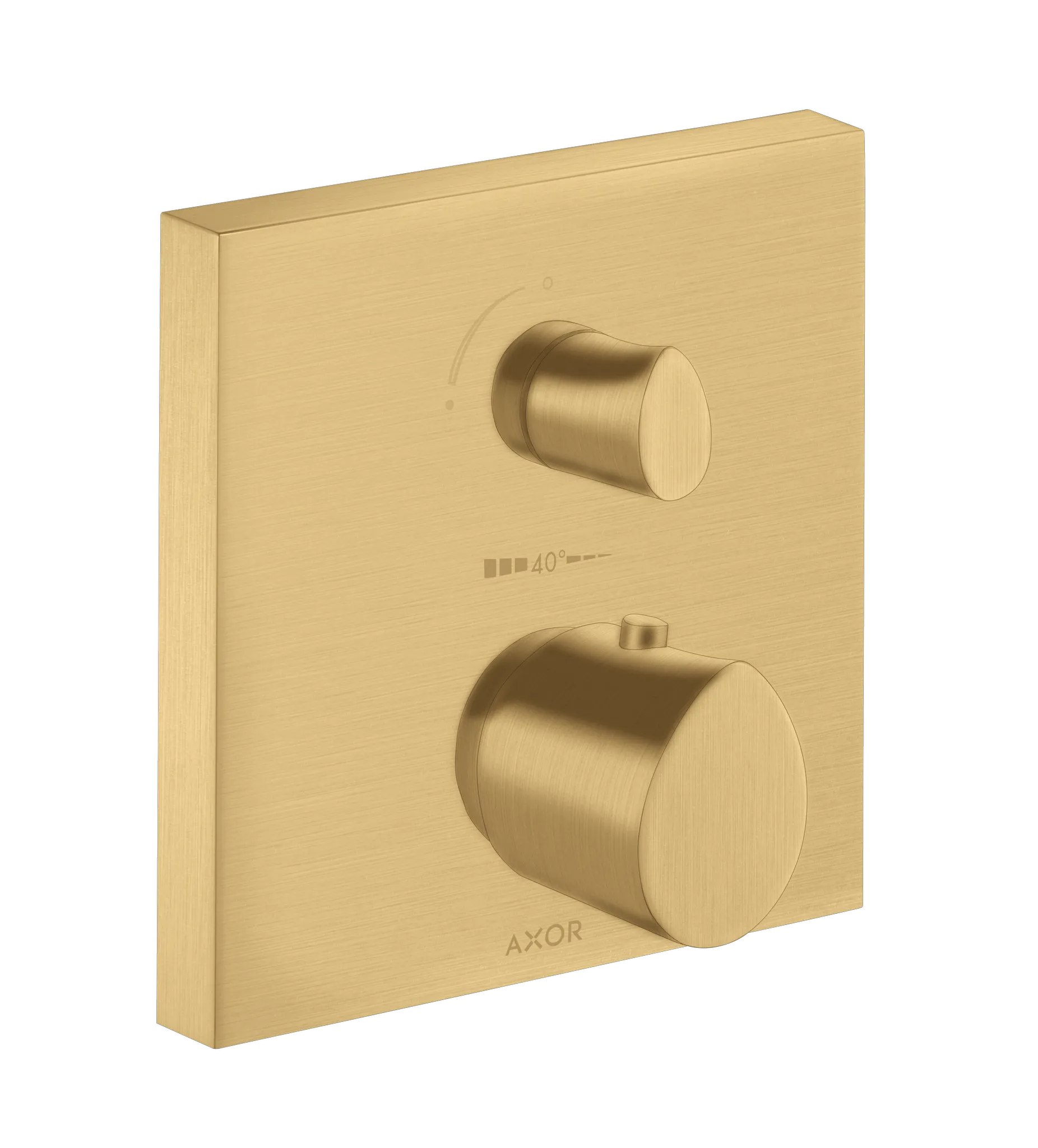 Hansgrohe AXOR Starck Organic Thermostat Unterputz mit Ab- und Umstellventil, Brushed Gold Optic, 2 Verbraucher, max. Durchflussmenge 29 l/min, einstellbare Temperaturbegrenzung, Rückflussverhinderer, Schalldämpfer Hansgrohe AXOR Starck Organic Thermostat Unterputz mit Ab- und Umstellventil, Brushed Gold Optic, 2 Verbraucher, max. Durchflussmenge 29 l/min, einstellbare Temperaturbegrenzung, Rückflussverhinderer, Schalldämpfer