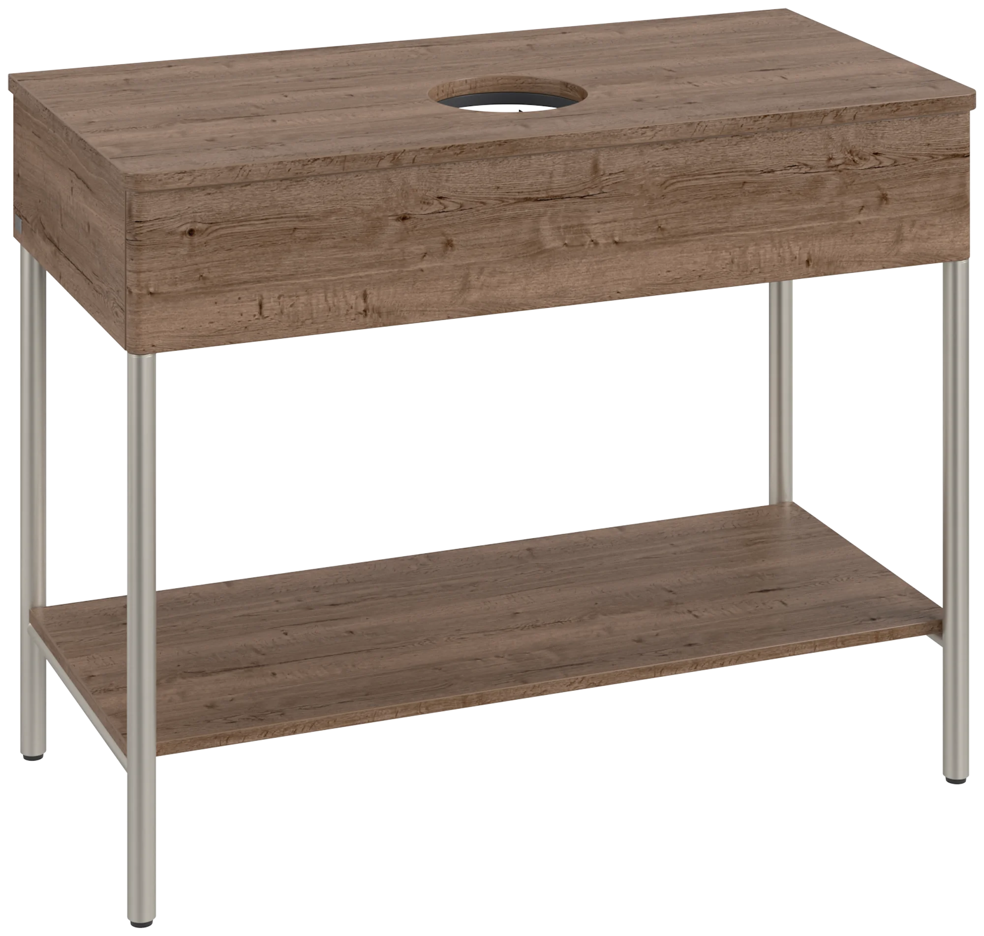 Villeroy & Boch Waschbeckenunterschrank Artis, Eckig, Tobacco Oak, 1000x782x500mm, mit Metallgestell und Beleuchtung Villeroy & Boch Waschbeckenunterschrank Artis, Eckig, Tobacco Oak, 1000x782x500mm, mit Metallgestell und Beleuchtung