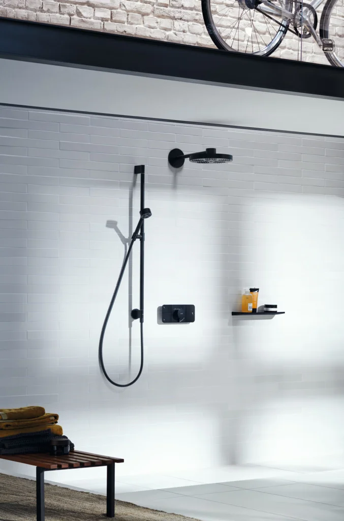 Hansgrohe AXOR One Thermostatmodul Unterputz, 3 Verbraucher, mattschwarz Hansgrohe AXOR One Thermostatmodul Unterputz, 3 Verbraucher, mattschwarz