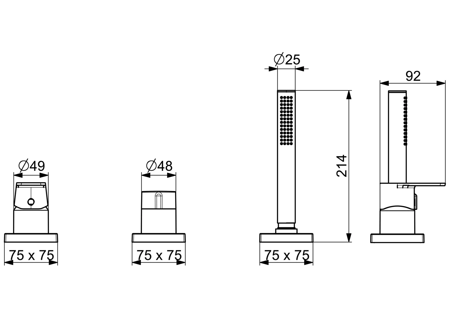 HansaSTELA Wannenarmatur Hansastela 2021 Einhebelmischer Fertigmontageset für Wanne/Brause 5731 Rosette eckig Chrom HansaSTELA Wannenarmatur Hansastela 2021 Einhebelmischer Fertigmontageset für Wanne/Brause 5731 Rosette eckig Chrom