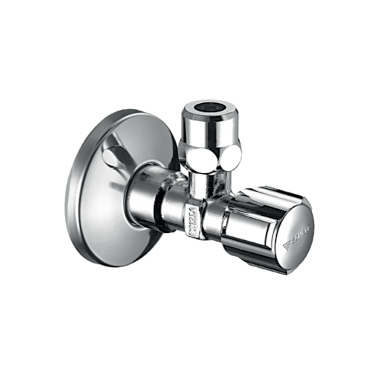 Eckventil 1/2" mit Schubrosette verchromt mit Längenausgleich Schell