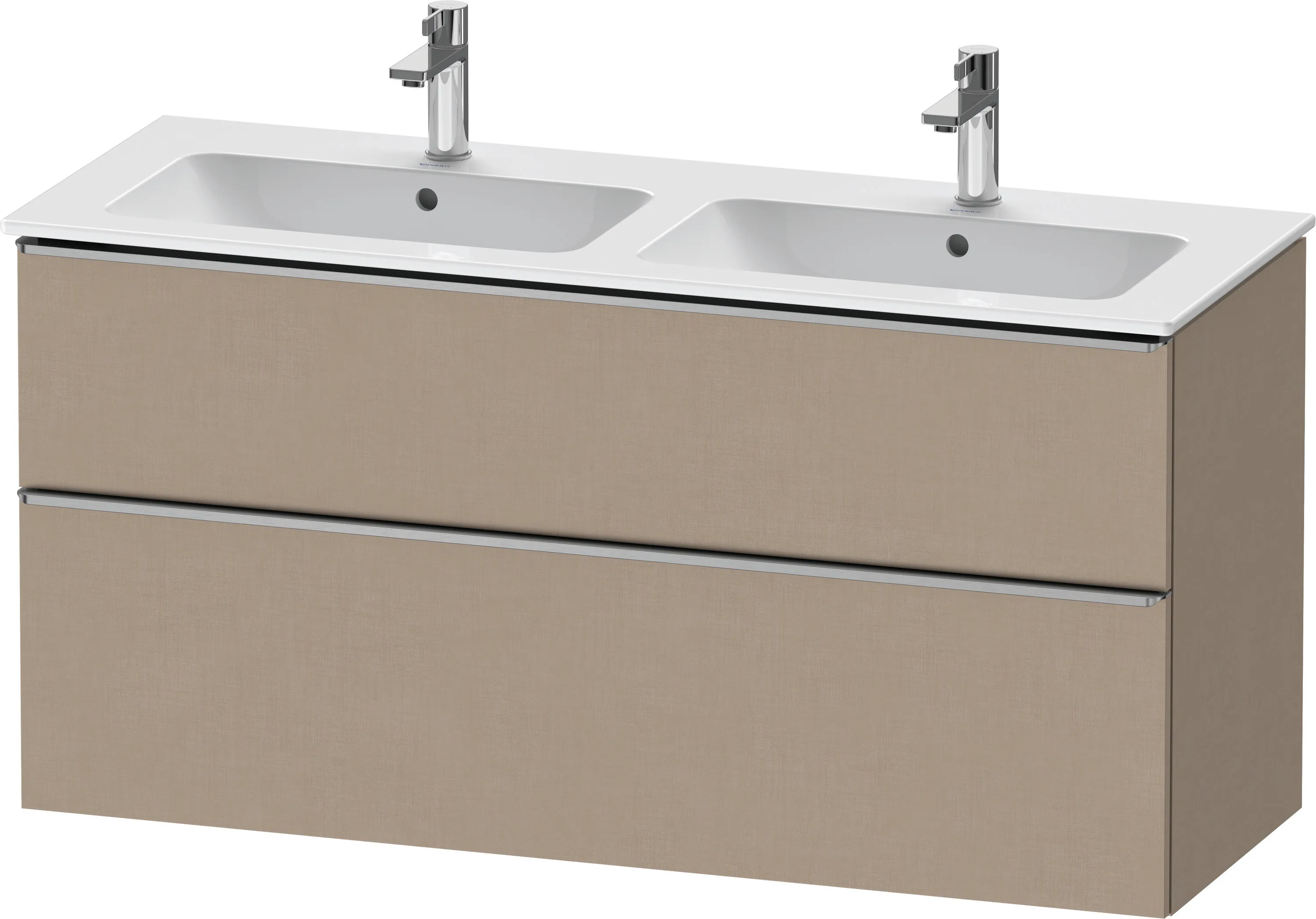 Duravit Waschtischunterschrank wandhängend „D-Neo“ 128 × 62,5 × 46,2 cm Leinen