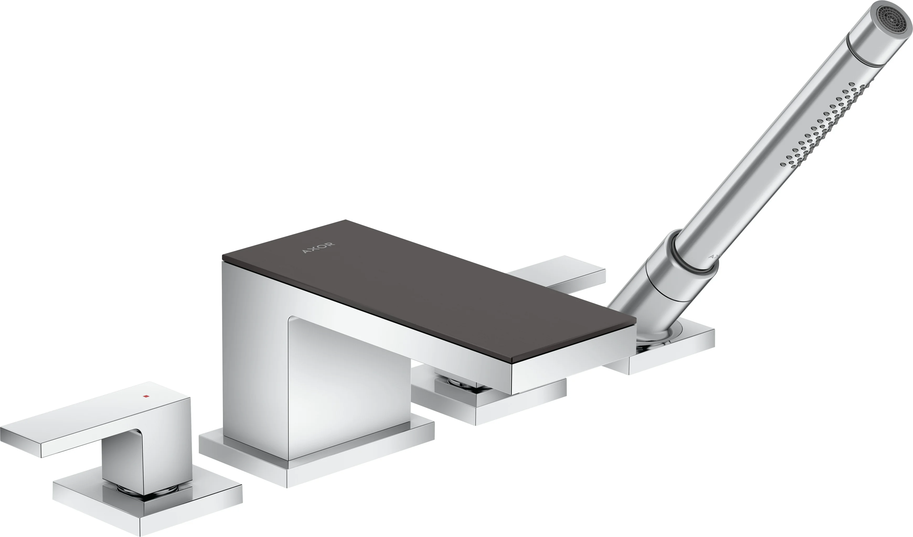 Hansgrohe AXOR MyEdition 4-Loch Wannenrandarmatur Chrom, Ausladung 151 mm, max. Durchfluss 22 l/min, Wannenrandmontage Hansgrohe AXOR MyEdition 4-Loch Wannenrandarmatur Chrom, Ausladung 151 mm, max. Durchfluss 22 l/min, Wannenrandmontage