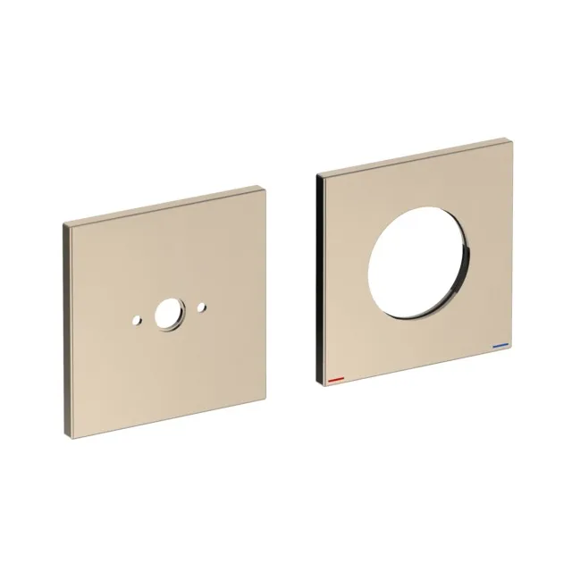 Rosetten-Set Edition 11 51116, 85 mm, eckig Bronze gebürstet Rosetten-Set Edition 11 51116, 85 mm, eckig Bronze gebürstet