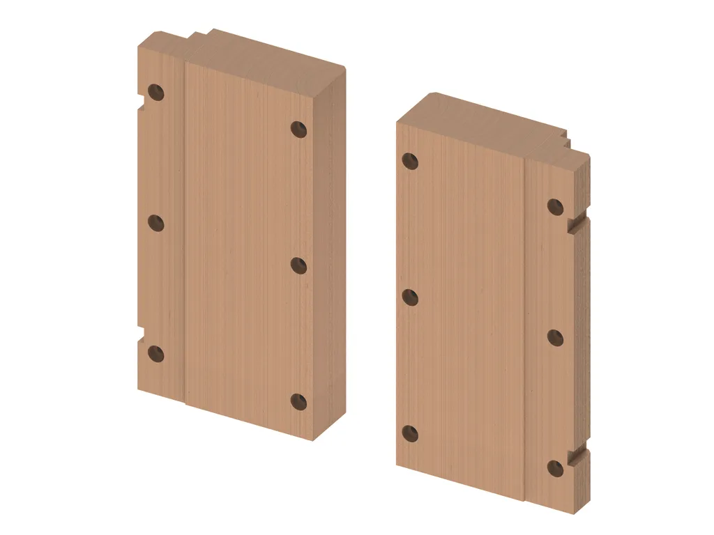 TECEprofil Holzplattenset zur Aufnahme von Stützklappgriffen TECEprofil Holzplattenset zur Aufnahme von Stützklappgriffen