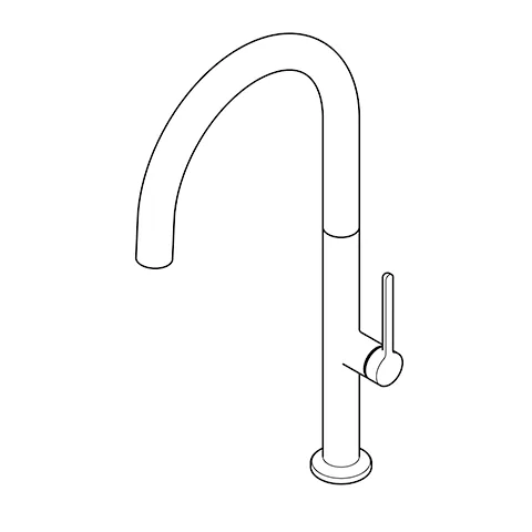 Kludi-AUREA Spültisch-Einhandmischer seitl. Bedienung Tiefmattschwarz, DN 15 Kludi-AUREA Spültisch-Einhandmischer seitl. Bedienung Tiefmattschwarz, DN 15