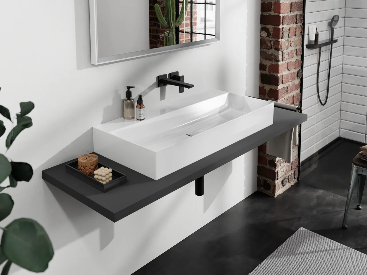 Hansgrohe Xevolos E Aufsatzwaschtisch, weiß, 1000x480 mm, geschliffen, SmartClean, ohne Hahnloch und Überlauf Hansgrohe Xevolos E Aufsatzwaschtisch, weiß, 1000x480 mm, geschliffen, SmartClean, ohne Hahnloch und Überlauf