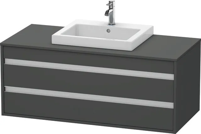 Duravit Waschtischunterschrank wandhängend „Ketho“ 120 × 49,6 × 55 cm Graphit Matt Duravit Waschtischunterschrank wandhängend „Ketho“ 120 × 49,6 × 55 cm Graphit Matt