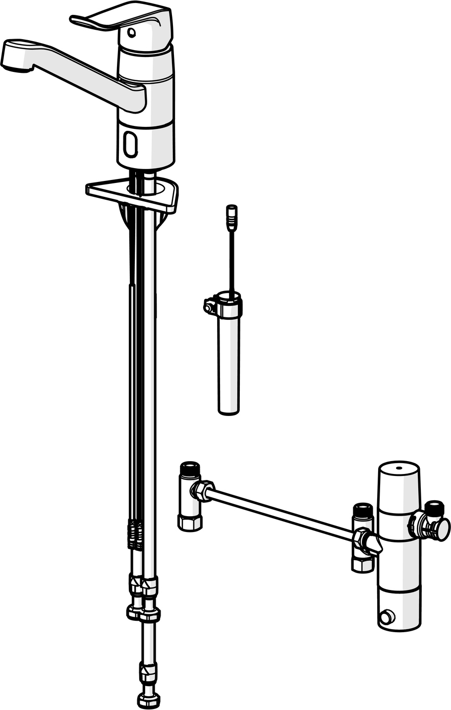 EHM Küchenarmatur HansaCARE 4613 3V, Bluetooth Ausladung 214 mm Chrom EHM Küchenarmatur HansaCARE 4613 3V, Bluetooth Ausladung 214 mm Chrom