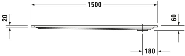 Duravit rechteck Duschwanne „Starck Slimline“ 150 × 75 cm 