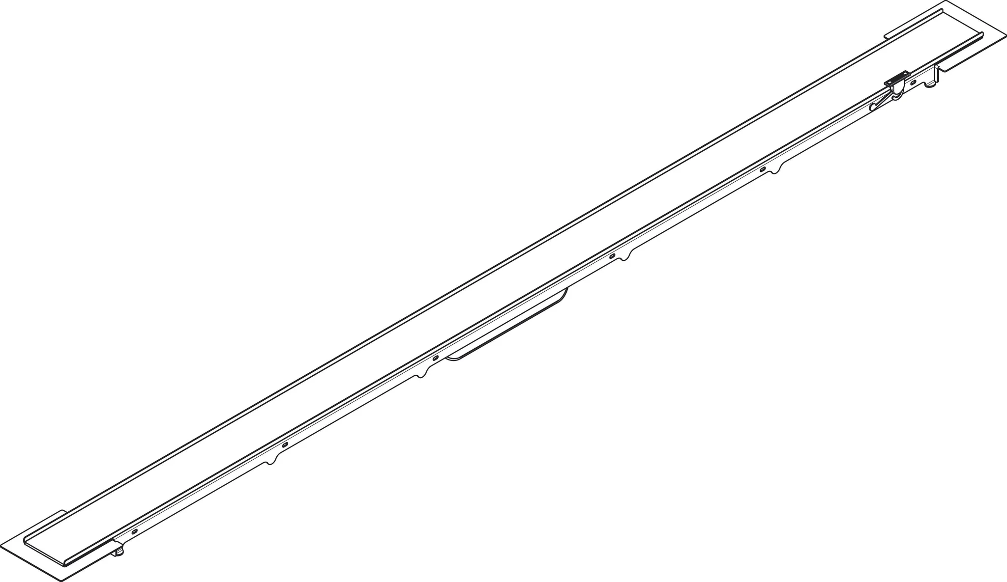 RainDrain Rock Duschrinne 1200 mm kürzbar und befliesbar