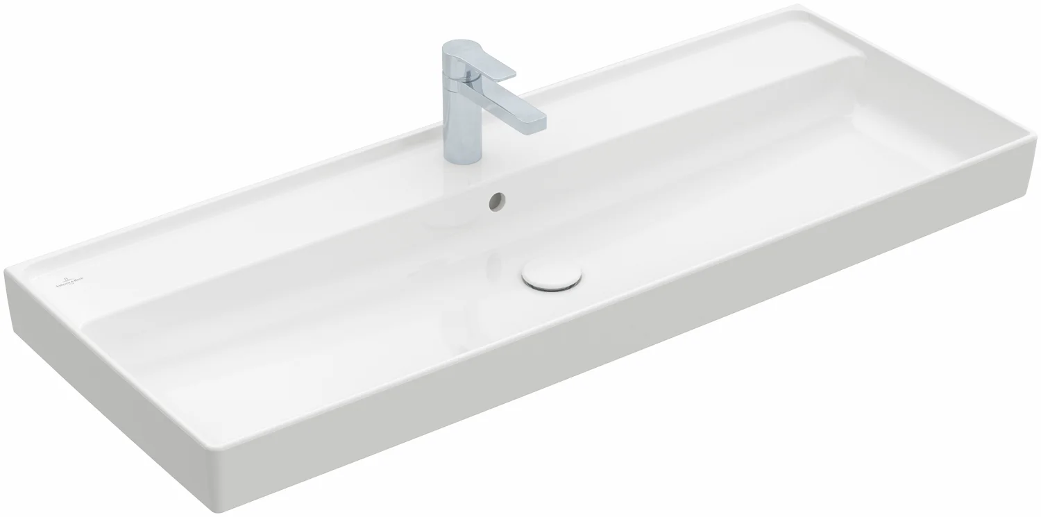 Villeroy & Boch Collaro Schrankwaschtisch 1200x470mm Rechteck 1HL. m. ÜL. Weiß Alpin CeramicPlus Villeroy & Boch Collaro Schrankwaschtisch 1200x470mm Rechteck 1HL. m. ÜL. Weiß Alpin CeramicPlus