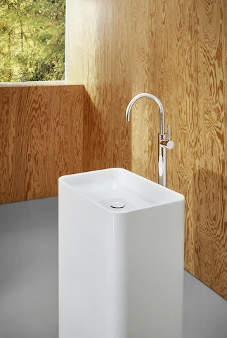 Freistehender Waschtisch „BetteArt Monolith“ 60 × 40 × 90 cm in Beige Freistehender Waschtisch „BetteArt Monolith“ 60 × 40 × 90 cm in Beige