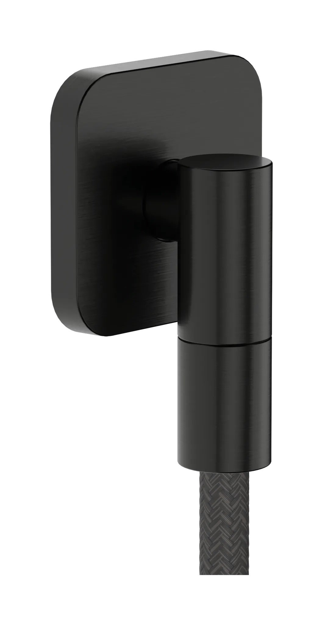 Hansgrohe AXOR Wall outlet Fine Wandanschluss softsquare Brushed Black Chrome, maximale Durchflussmenge 25 l/min bei 3 bar, Metall-Anschlusswinkel und Rosette, G 1/2" BBC Hansgrohe AXOR Wall outlet Fine Wandanschluss softsquare Brushed Black Chrome, maximale Durchflussmenge 25 l/min bei 3 bar, Metall-Anschlusswinkel und Rosette, G 1/2" BBC