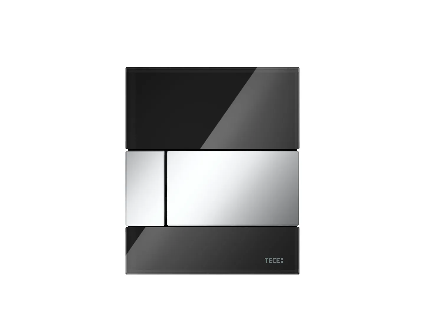 square Urinal-Betätigungsplatte mit Kart. Glas schwarz glzd. Taste Chrom gl. square Urinal-Betätigungsplatte mit Kart. Glas schwarz glzd. Taste Chrom gl.