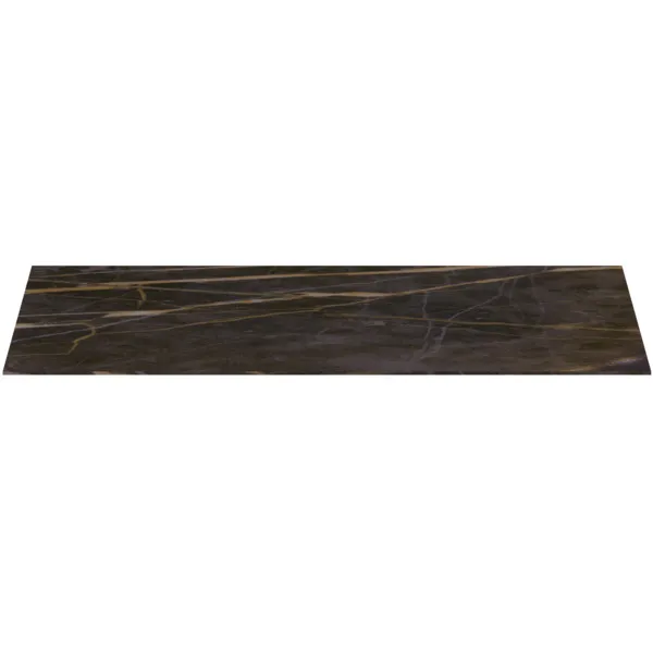Waschtischplatte Conca, aus Keramik, 1002x505x6mm, Marmor Noir Desir