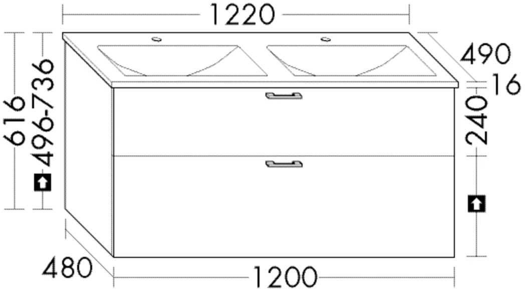 burgbad Badmöbelset „Sys30“ Stangengriff, Aluminium geglänzt (200 / 500 / 800 mm), in Weiß Matt burgbad Badmöbelset „Sys30“ Stangengriff, Aluminium geglänzt (200 / 500 / 800 mm), in Weiß Matt