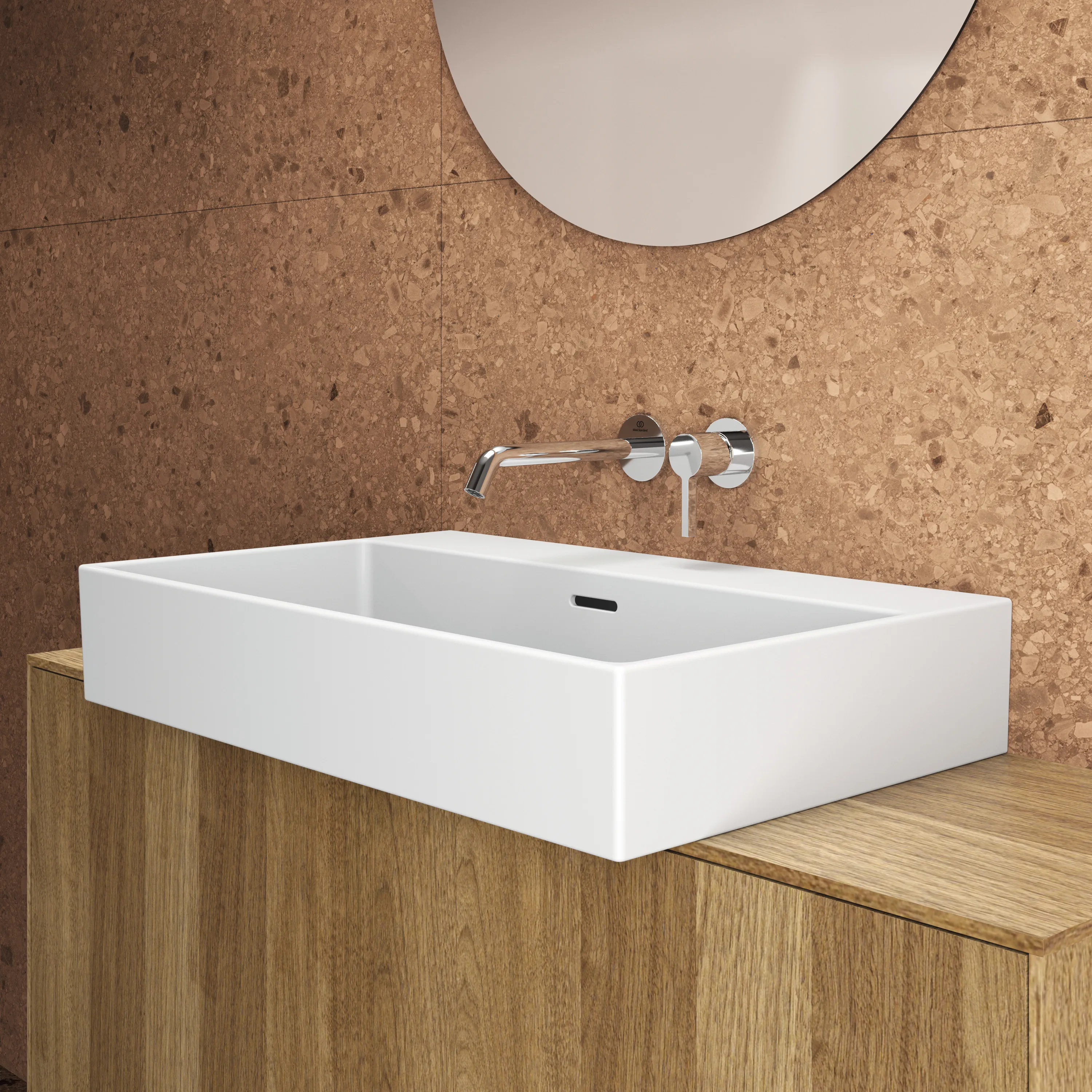 Waschbecken „Extra“ 70 × 45 × 15 cm in Weiß Waschbecken „Extra“ 70 × 45 × 15 cm in Weiß