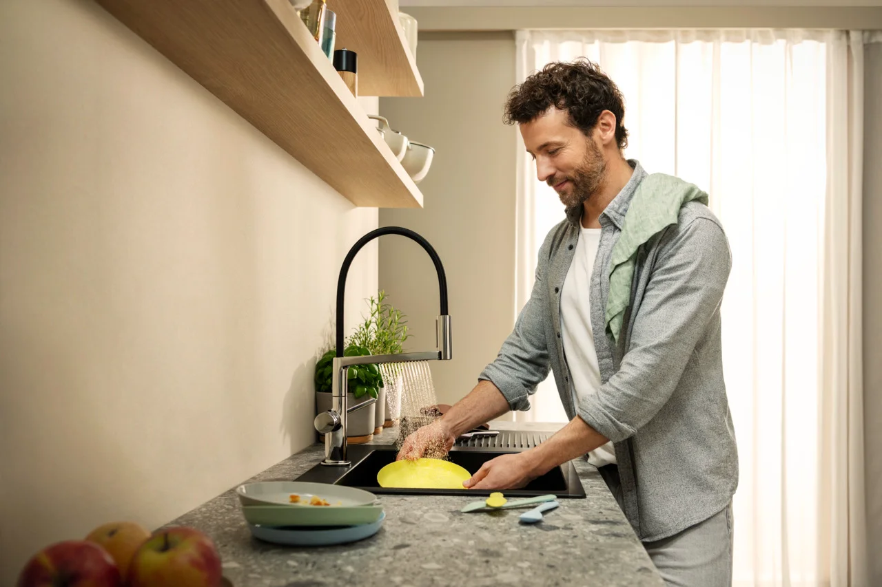 Hansgrohe Talis Select M54 PowderSpray Einhebel-Küchenmischer Semi-Pro, 3jet, Chrom