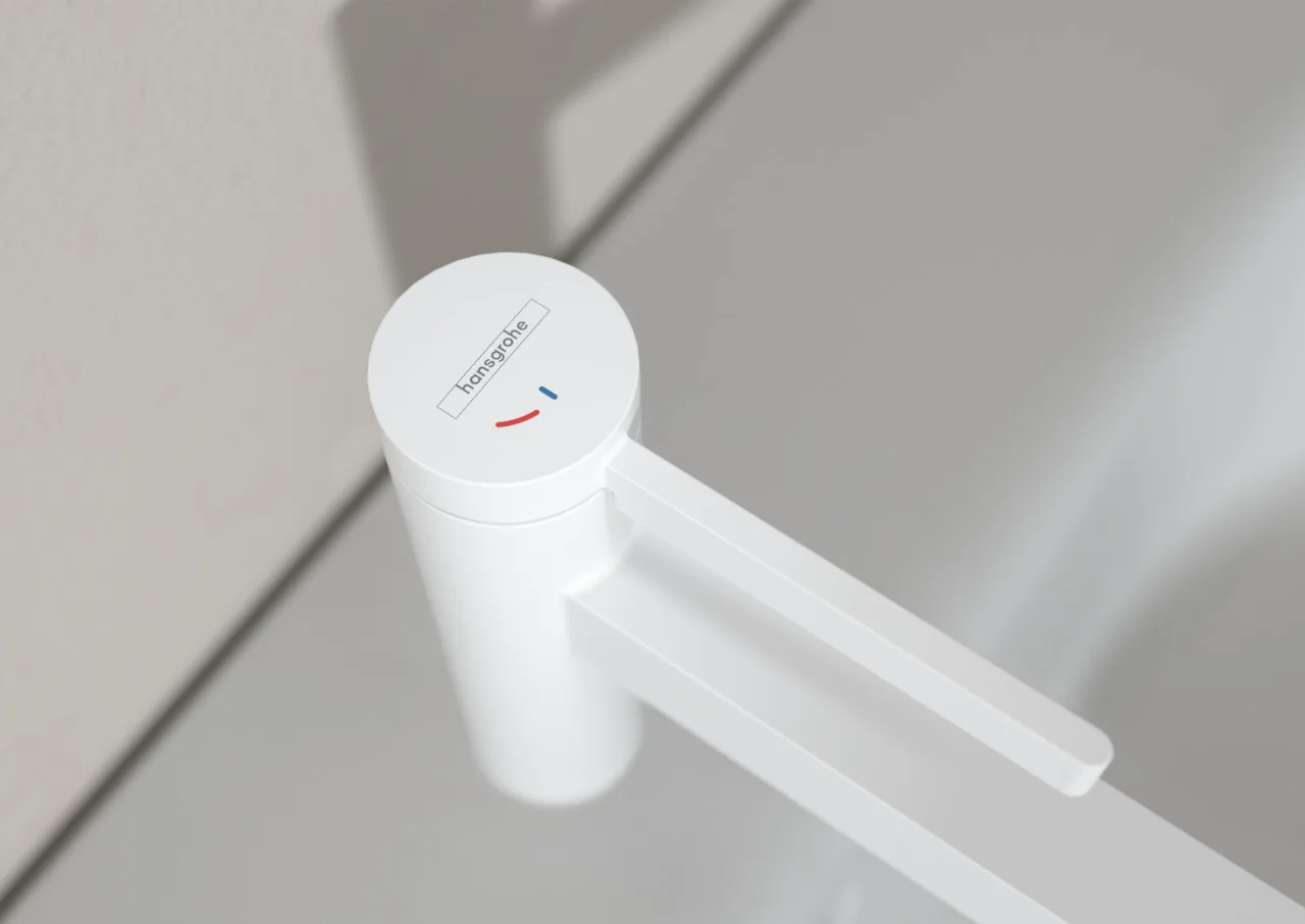 Hansgrohe Einhebel-Waschtischmischer Finoris CoolStart mattweiß, Ausladung 139 mm, Auslaufhöhe 113 mm, Laminarstrahl, max. Durchfluss 5 l/min, Keramikmischsystem, Push-Open Ablaufgarnitur G 11/4 Hansgrohe Einhebel-Waschtischmischer Finoris CoolStart mattweiß, Ausladung 139 mm, Auslaufhöhe 113 mm, Laminarstrahl, max. Durchfluss 5 l/min, Keramikmischsystem, Push-Open Ablaufgarnitur G 11/4