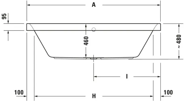 Duravit Badewanne „Happy D.2“ rechteck 1900 × 900 mm in Weiß Duravit Badewanne „Happy D.2“ rechteck 1900 × 900 mm in Weiß