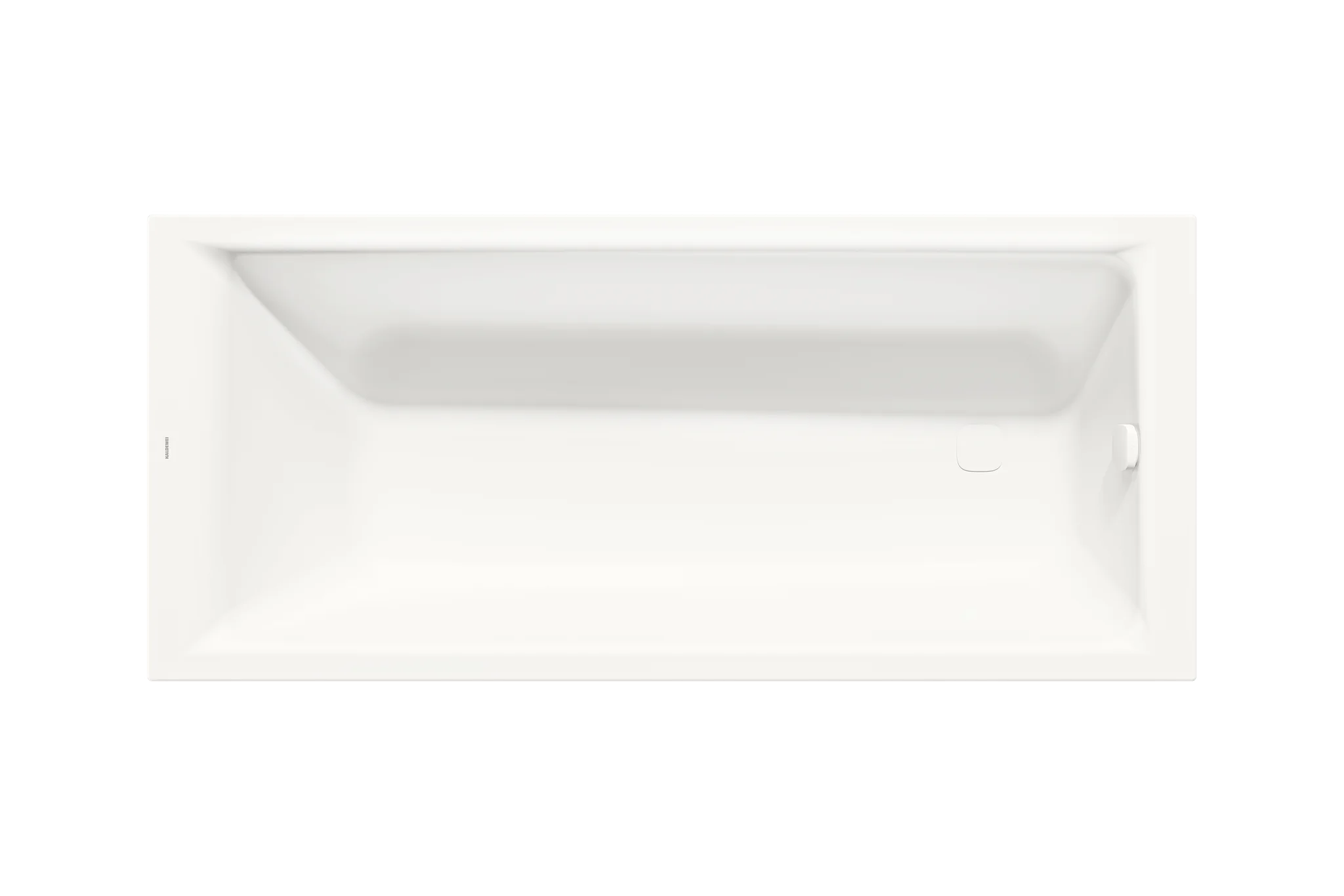 Kaldewei PURO NEXT Badewanne, 1800x800 mm, alpinweiß matt, flacher Rand, fußseitiger Ab- und Überlauf
