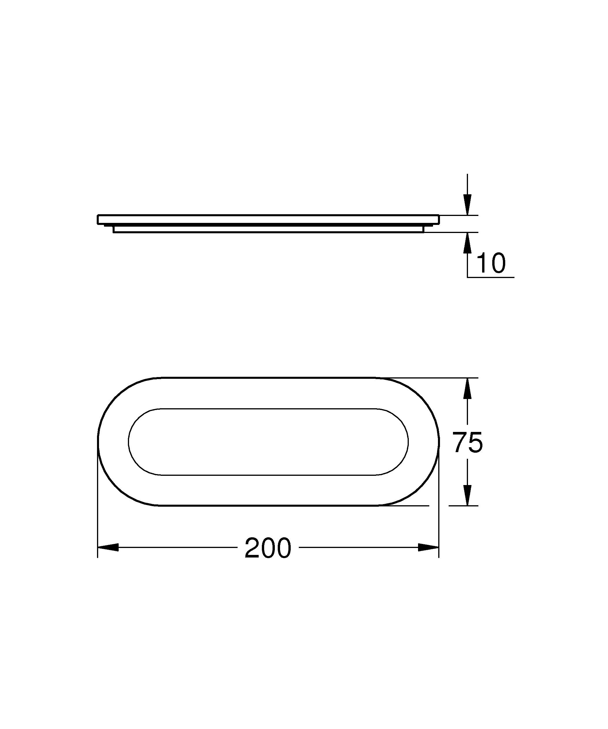 Seifenschale Selection 41036, für Halter 41035, klarglas