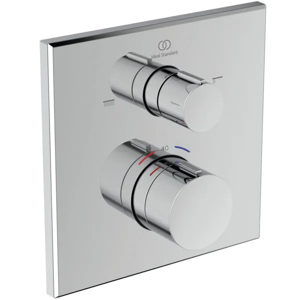 Ideal Standard Badethermostat Ceratherm C100 Unterputz-Rosette Chrom 163x163mm