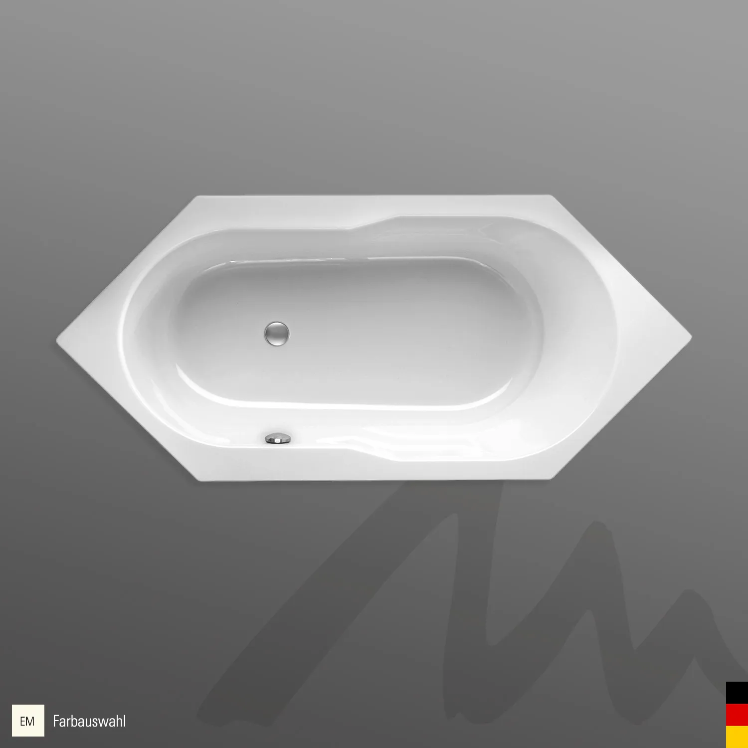 Mauersberger oleca Acryl-Badewanne 6-/8-Eckform 190⁄85