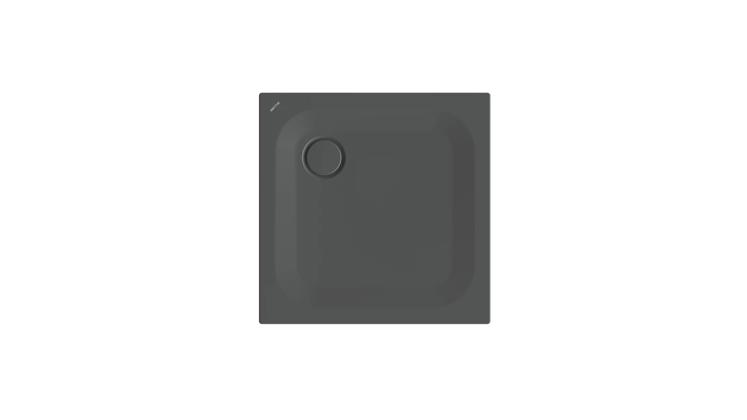 Bette quadrat Duschwanne „BetteUltra“ 750 × 750 mm ohne Oberflächenbeschichtung, ohne Oberflächenveredelung, ohne Wannenträger, in Slate
