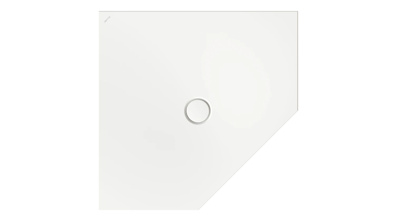 Bette fünfeck Duschwanne „BetteFloor Caro“ 100 × 100 cm in Star White