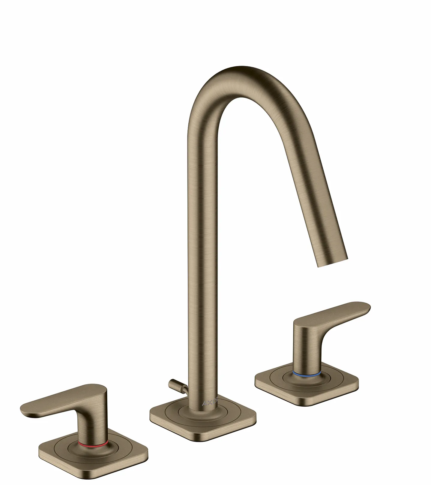 Hansgrohe AXOR Citterio M 3-Loch Waschtischarmatur 160 mit Hebelgriffen Brushed Nickel