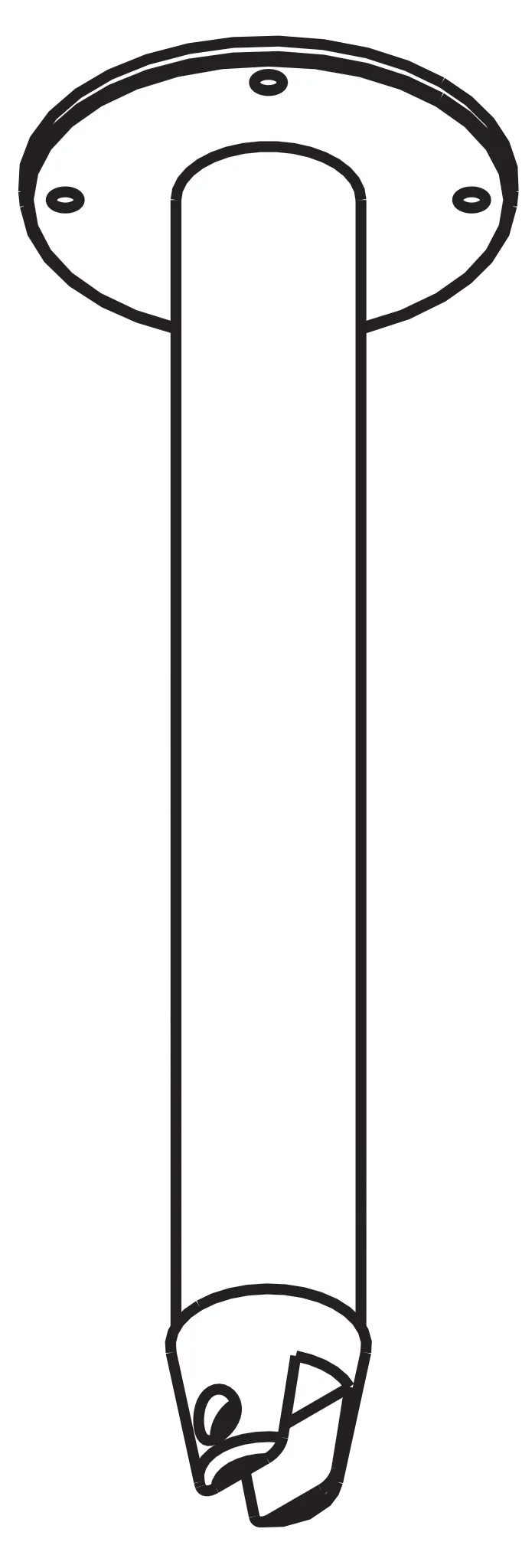 Kermi Duschdesign Deckenstütze „NOVA 2000“ 740 mm in Silber Mattglanz Kermi Duschdesign Deckenstütze „NOVA 2000“ 740 mm in Silber Mattglanz